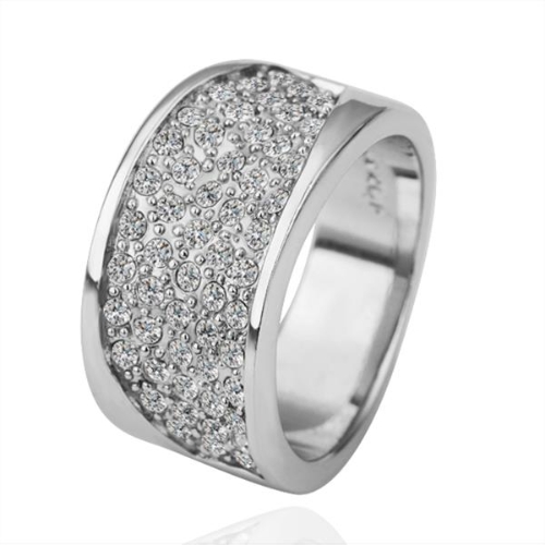 

R127-8 WholesaleHigh QualityNickle бесплатные AntiallergicNew ювелирные 18K реального золотого PlatedRing для женщин, Бесплатная доставка