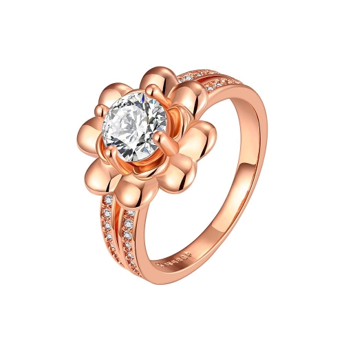 

R693-A Wholesale High Quality Nickle Free Antiallergic New Fashion Jewelry 18K Gold PlatedRing