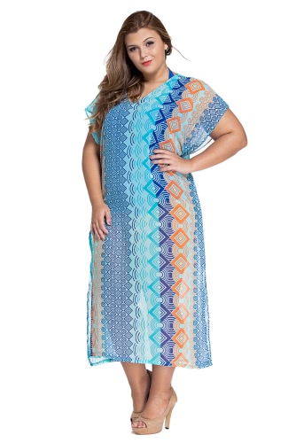 

Chic Graphic Miami Plus Size Kaftan