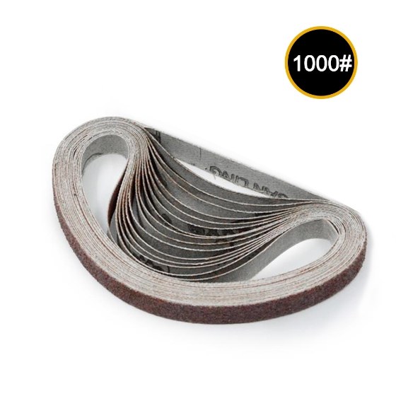 10pcs 10x330mm Cinturones abrasivos de lijado 240 Herramientas de pulido lijadoras de arena para herramientas lijadoras rotativas