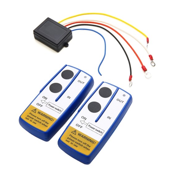 Universal 12V 50ft Wireless Console Winch Remote Control Kit For Jeep