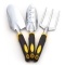 3 Pieces Heavy Duty Cast-Aluminum Heads Gardening Kit Garden Tool Set