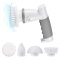 Electric Spin Scrubber Handheld Cordless Electric Cleaning Brush with 4 Replaceable Brush Heads