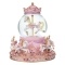 Rotating Carousel Music Box Crystal Ball Light-up Snow Globe Wind-up Musical Box Colorful Lights Cute Little Horses Girls Festival Birthday Gift