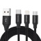 TOMTOP 3 In 1 3.9FT Multi Charger Cable USB Charging Line