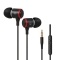 3.5mm Wired In-ear Headphones with Mic In-line Control Music Headphone Sport Headset